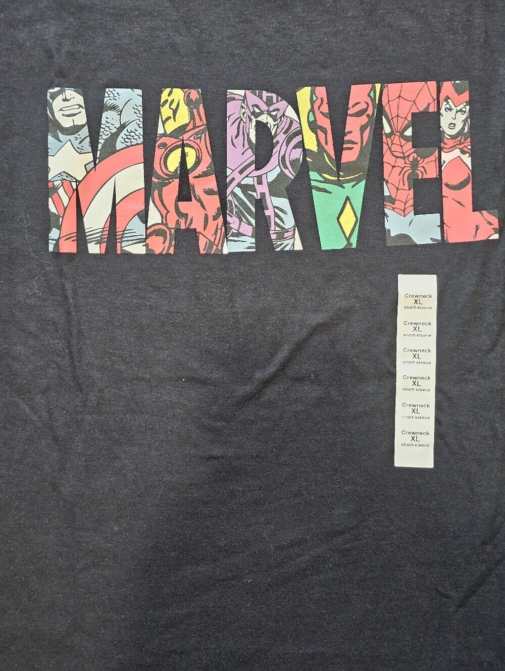 Marvel Multicolor Logo Short Sleeve Men's Graphic Tee - Size XL, new - Picture 2 of 3